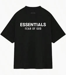 Essentials FOG Black on white tee