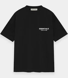 Essentials FOG Black on white tee